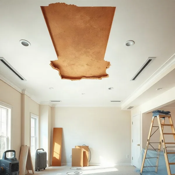 Professional Ceiling Water Damage Repair in West Palm Beach carried out by a licensed technician